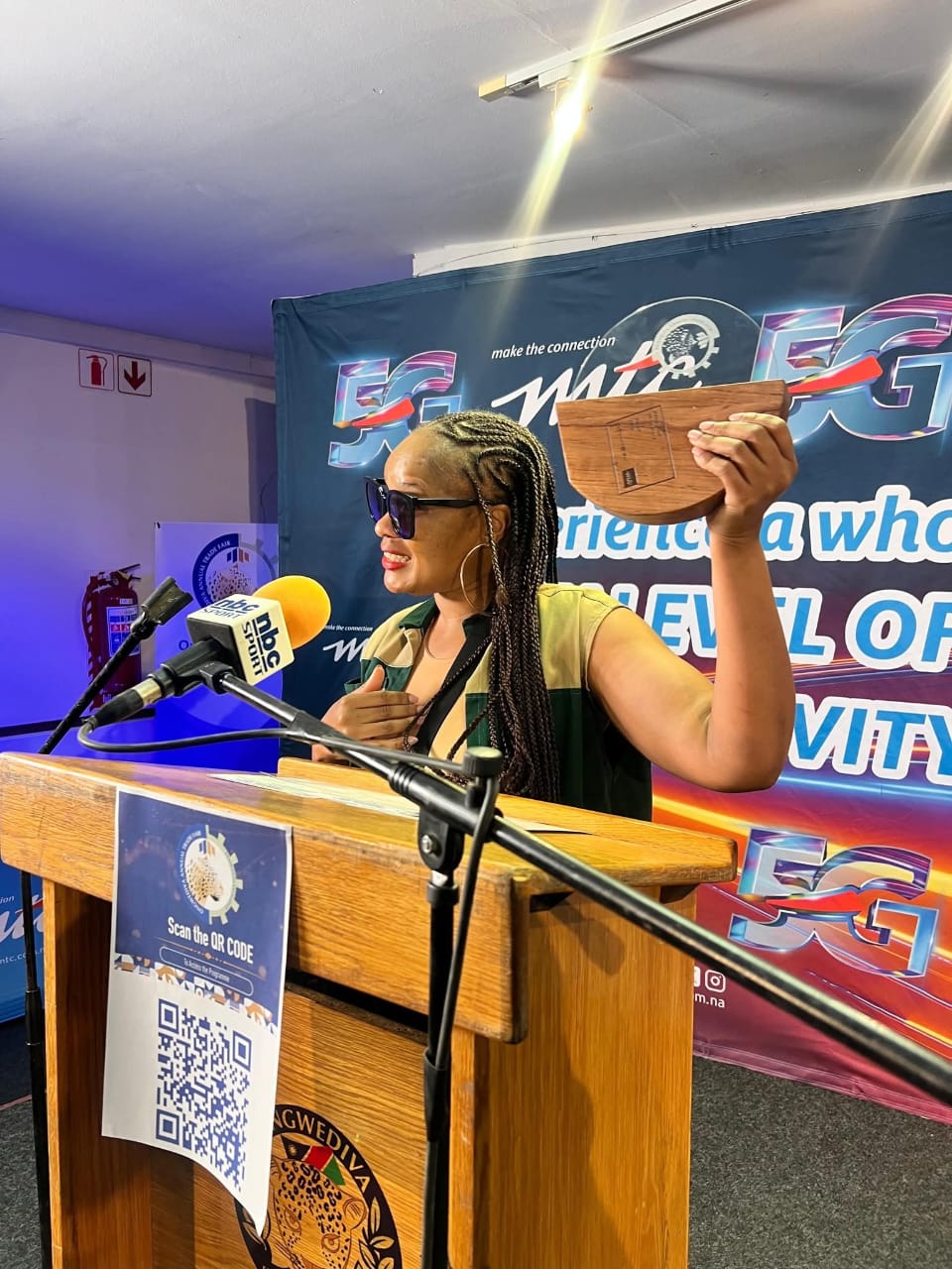 MMR Sports receiving award at Namibia exhibition